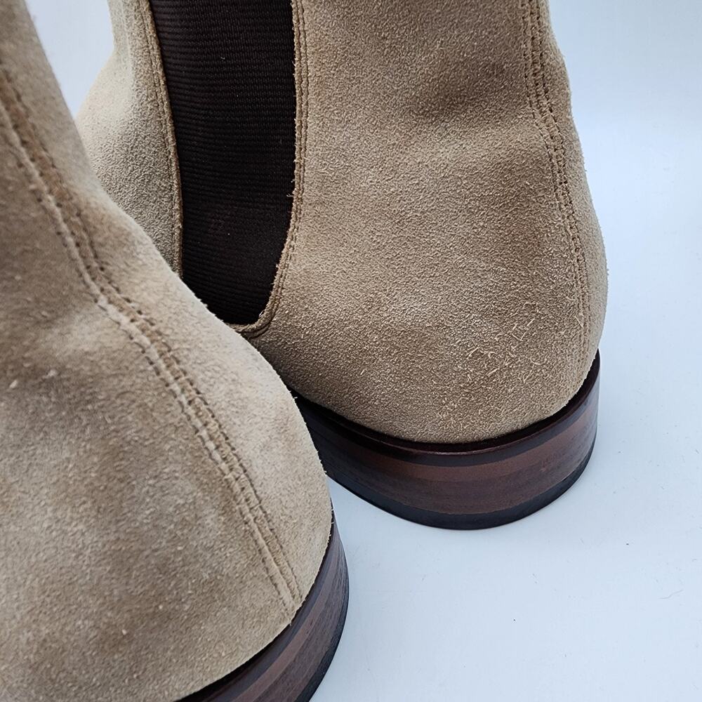 Aldo Mens Suede Chelsea Ankle Boots Size 12 Beige Professor Business Casual - Picture 5 of 10